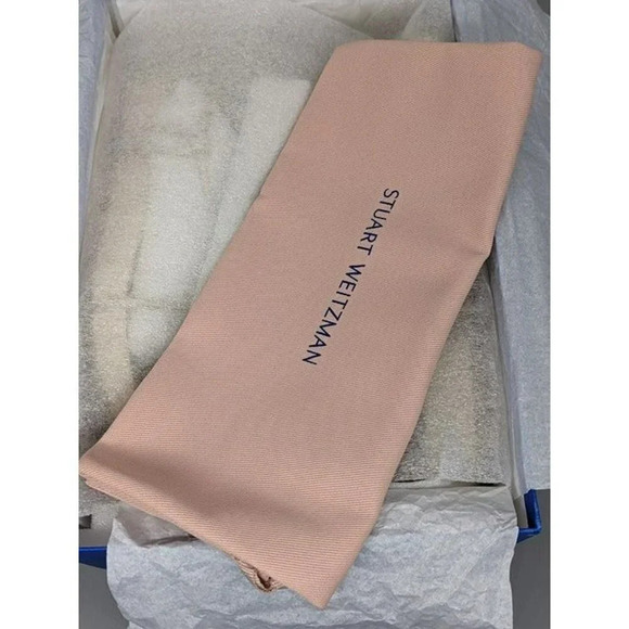 NIB STUART WEITZMAN Pearl Knot Metallic Leather Flat Sandals Size 7 B MSRP $395 - Picture 7 of 8